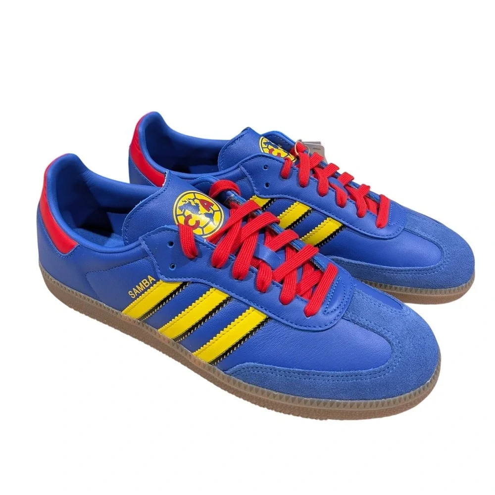 Adidas Samba Licensed Club America Blue Yellow Red Mens 11.5 KJ3531 Aguilas NIB